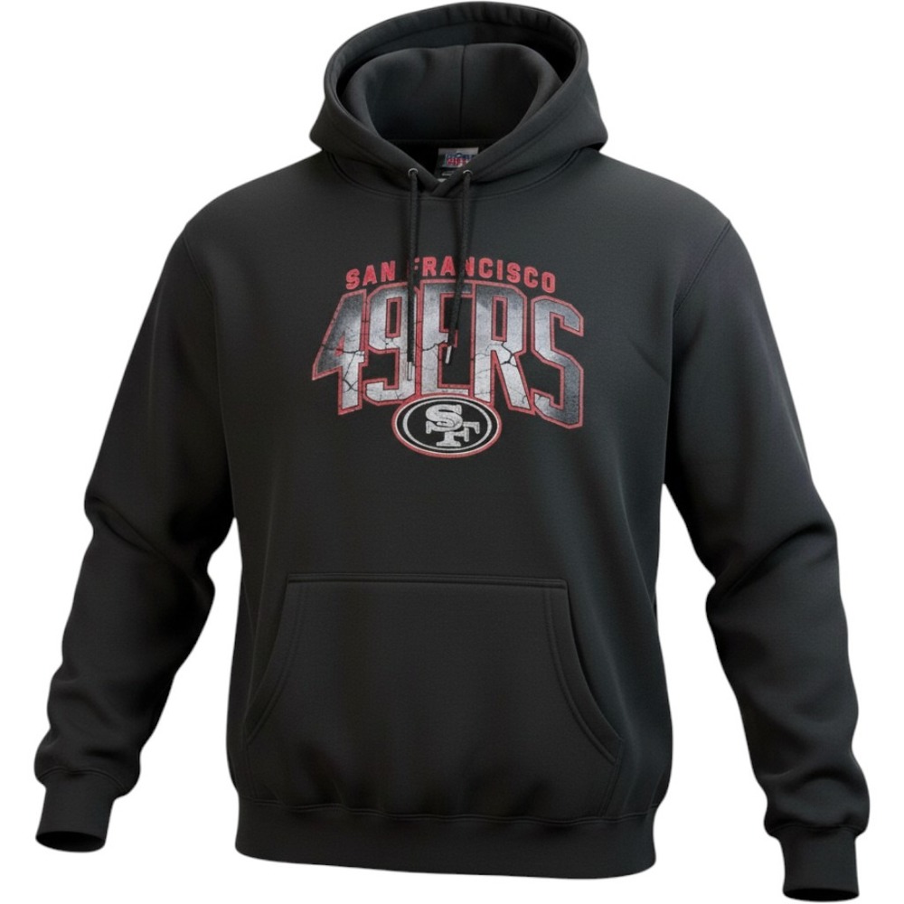 NWT Fanatics San Francisco 49ers Smoke Arch Hoodie Black XL‎ NFL Pullover Cotton